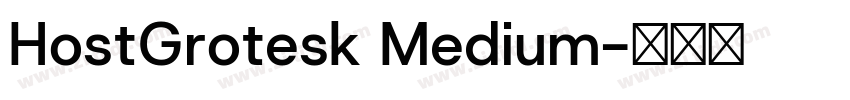 HostGrotesk Medium字体转换